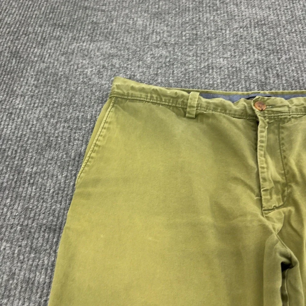 Banana Republic Aiden Short Mens 35 Green Cotton Chino Casual Classic